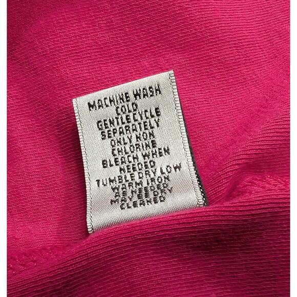 Chico's True Color Tee Dark Pink V-Neck Short Sleeve Top Misses Size 2 L - Picture 6 of 6